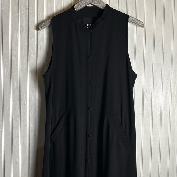 Bitte Kai Rand Black Sleeveless Button Front Dress - Picture 3 of 7